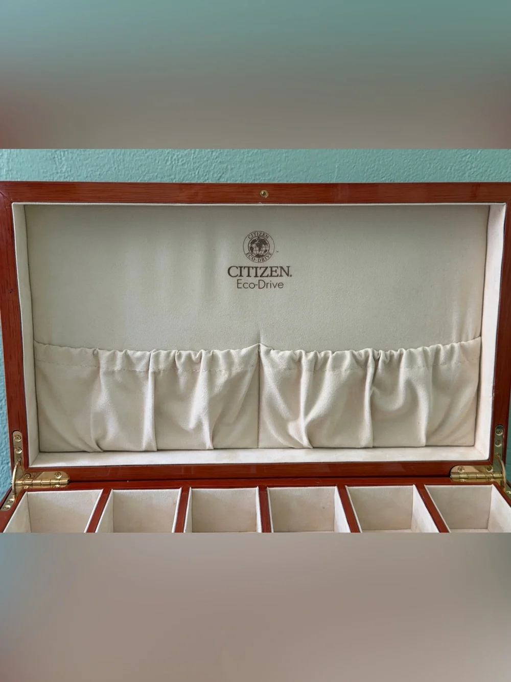 Citizen Eco-Drive Cherry Wood Watch Storage Box - 12 Slot